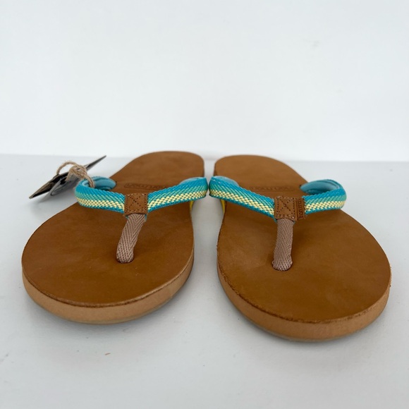 Hari Mari NWT Scouts Breeze Brown Flip Flop Sandals in Aqua Blue Breeze, size 9 - Picture 7 of 11
